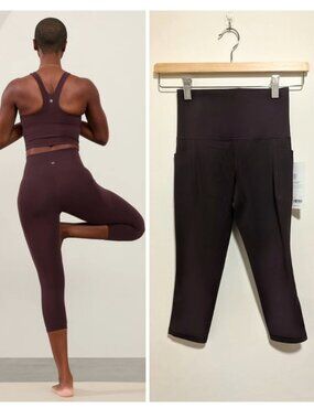 Athleta | Salutation Stash High Rise Capri In Spiced Cabernet